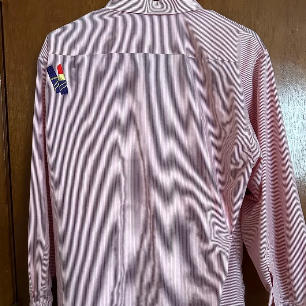 Red Hat Lady Striped Button Down - Picture 6 of 8